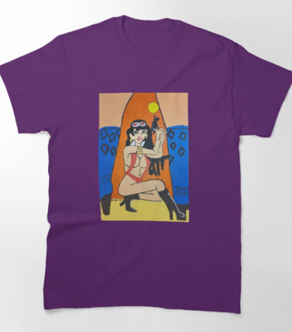 Vampirella Showdown Classic T Shirt Purple